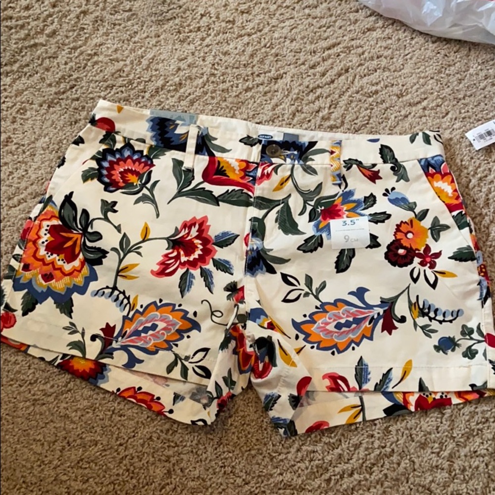 Old Navy floral chino shorts